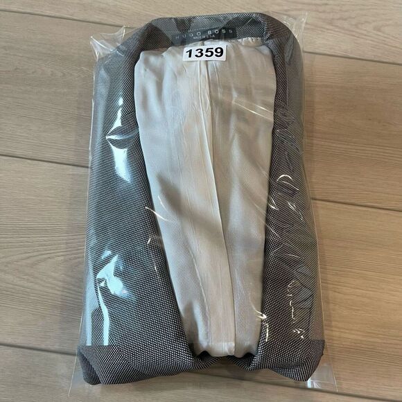 Hugo Boss Mens Suit Blazer 46L Super 140 100% Virgin Wool L34 Preppy Prom - Picture 10 of 11